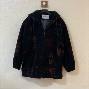 Vintage Forecaster Sport Black Fleece Full-Zip‎ Jacket